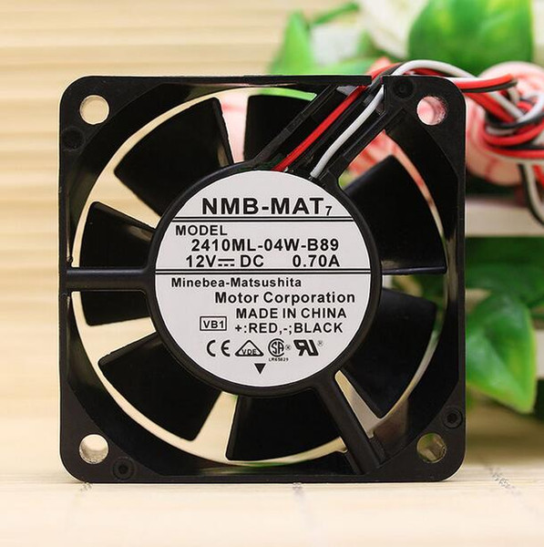 NMB original 2410ML-04W-B89 6025 6CM 12V 0.70A 3 line large air volume double ball fan