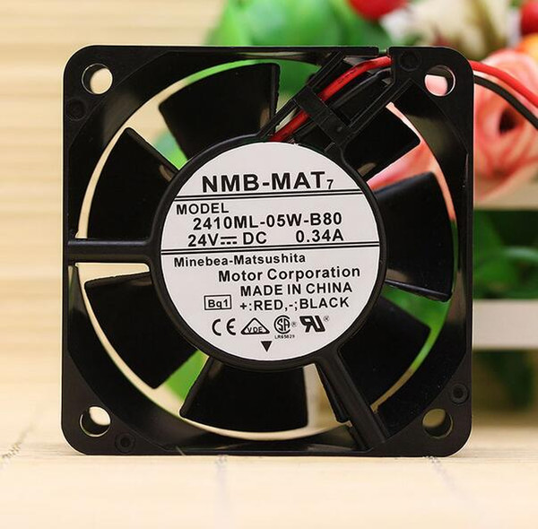 NMB 2410ML-05W-B80 6025 24V 0.34A 2 wire large air volume inverter, cooling fan