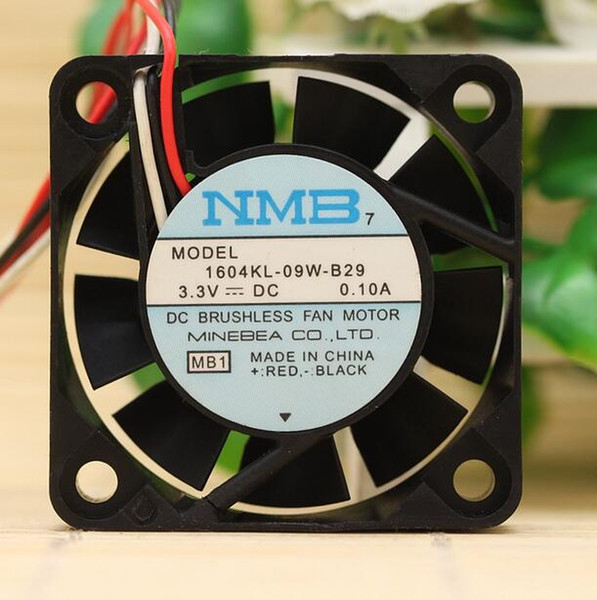 Original NMB 1604KL-09W-B29 4010 3.3V 0.1A 4cm three wire dual ball fan