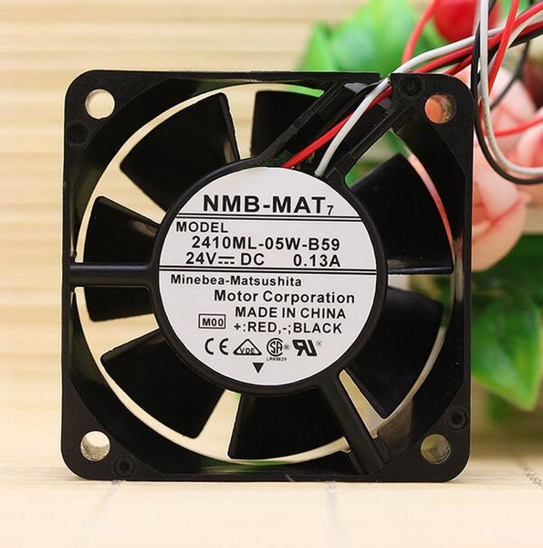 Original NMB 2410ML-05W-B59 6025 6CM 24V 0.13A 3 line stop alarm frequency converter fan