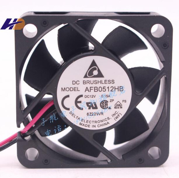 The original Taiwan Delta DELTA AFB0512HB 5015 12V 0.15A 2 line double ball power supply fan