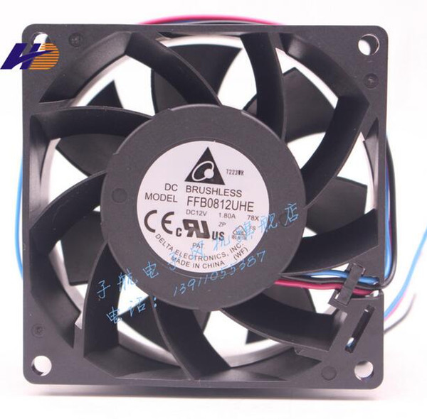 DELTA FFB0812UHE 8038 12V 1.8A three line server fan speed