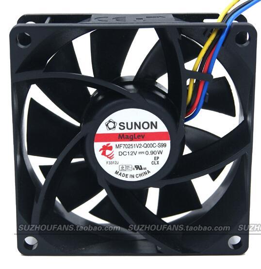 Original SUNON MF70251V2-Q00C-S99 7025 7CM 0.9W 4 pin PWM maglev fan