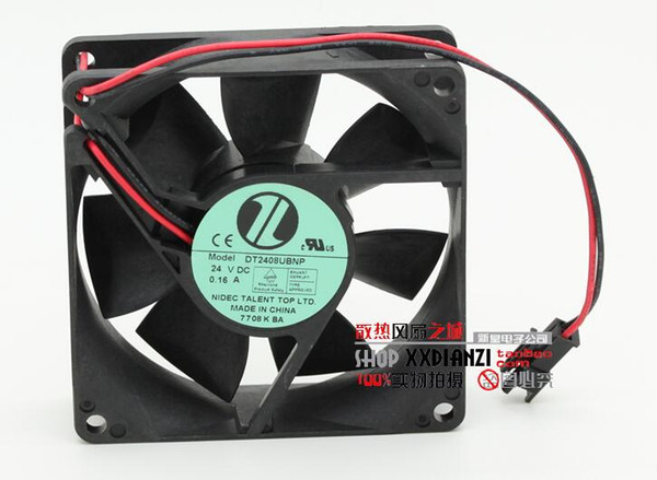 Nidec DT2408UBNP 8025 8CM 24V 0.16A 80*80*25mm 2 line long ball low noise cooling fan