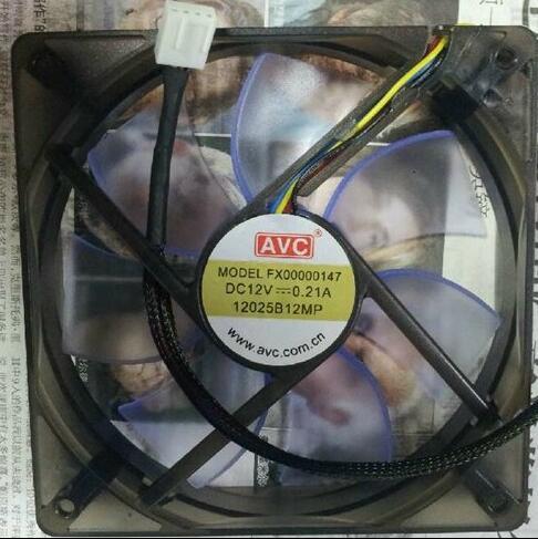 AVC 12025 12cm 12025B12MP 0.21A 120*120*25MM double ball 4 pin PWM temperature control fan