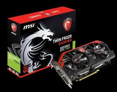 Free shipping MSI GTX 750 GAMING 1G 1085MHz-1163MHz/5010MHZ 1GB/128bit GDDR5 PCI-E graphic card LLFA