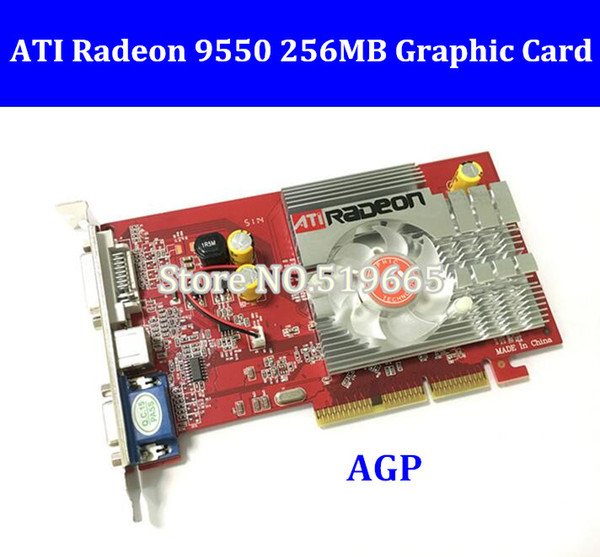 Free Shipping 100% NEW ATI Radeon 9550 256MB 128BIT DDR2 S-Video VGA DVI AGP 4x 8x Graphic video Card Free Shipping