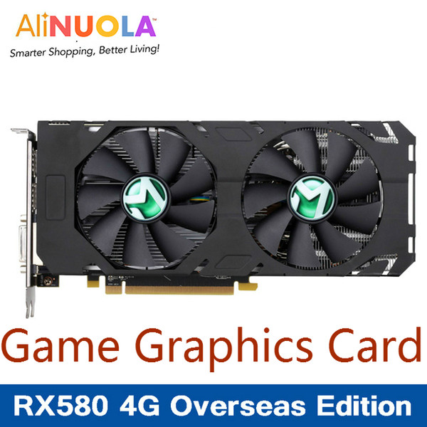 MAXSUN Radeon RX580 4G Overseas Edition Graphics Card NVIDIA 256bit GDDR5 7000MHz 1257MHz-1340MHz 14nm DirectX 12 video card for Gaming