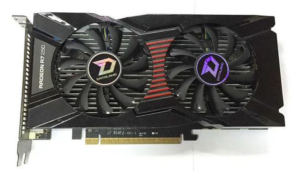 Wholesale-1GB USED Dataland PowerColor ATI R7 250 GDDR5 512SP 128Bit 900/1125MHz R7250 VGA Graphics Card