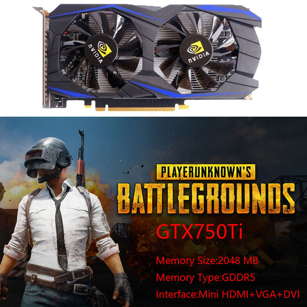 GTX750TI 2GB DDR5 128 Bit PCI Express Video Graphics Card Computer Supplies Desktop PC Independent Gaming Graphics Card High Quality