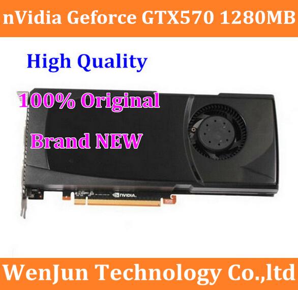 100% New High Quality Orighinal Geforce GTX570 1280MB PCI-E Video Graphic Card Graaphic card GTX 570 order<$18no track