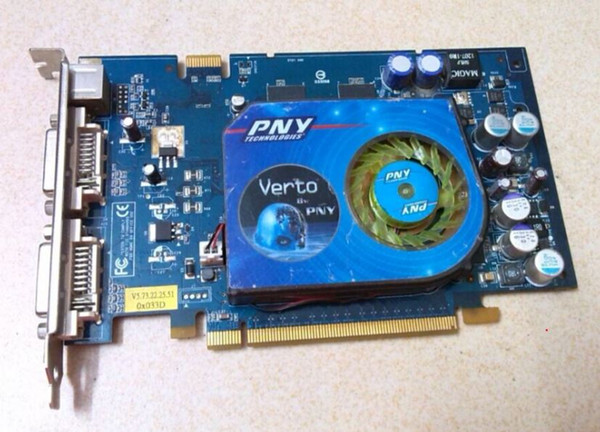 Original Blue Version PNY 7600GT Graphics PCI Express X16 DDR3 256MB for Philips Ultrasound Machine IU22/IE33 Repair Part Video Boards