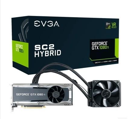 EVGA NVIDIA GTX 1080Ti SC2 HYBRID 11GB one water-cooled non-public version of the graphics card