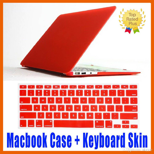 Matte Hard Macbook Case + Keyboard Skin Cover Film Protective Case for MacBook Air retina Pro 11 12 13 15 inch