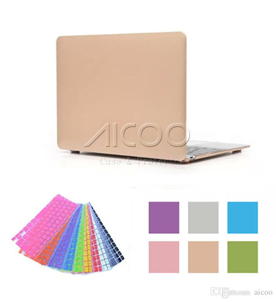 Metallic MacBook Full body Protective Case with Keyboard Protector for 11.6 12 13.3 15.4 inch Macbook Air Pro Retina A1706 A1707 A1708