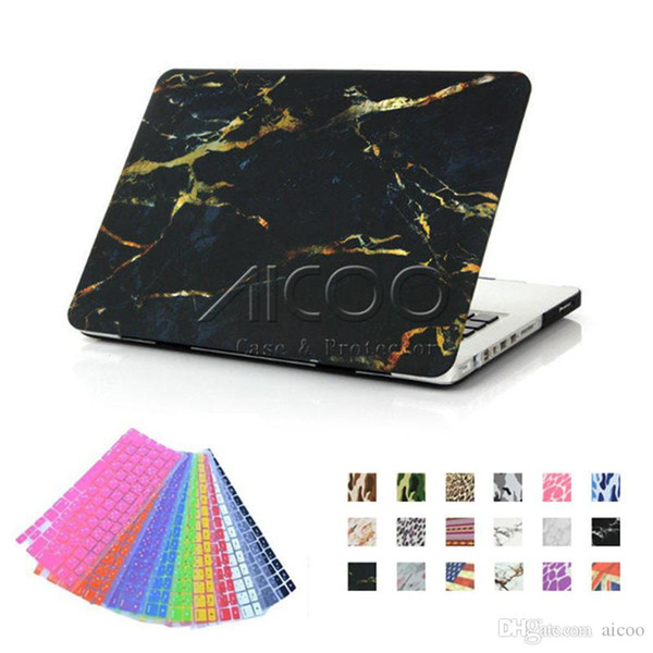 For Macbook Air Pro Retina 11.6 12 13.3 15.4 inch color printed macbook Full body Productive case with Colorful Cover Keyboard Protector