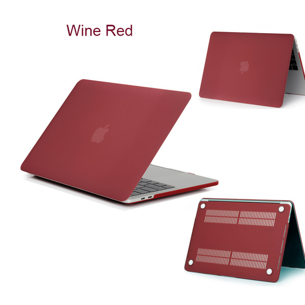 Rubber Matte Hard Shell Protective Cover for MacBook Pro 13 A1706 A1708 2016 Wine Red