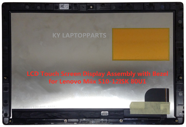 Free shipping LED LCD Touch Screen Display Assembly for Lenovo Miix 510-12ISK 12IKB 80U1 80U10086AU 80U1004GAU 80U1004EAU 80U1004HAU
