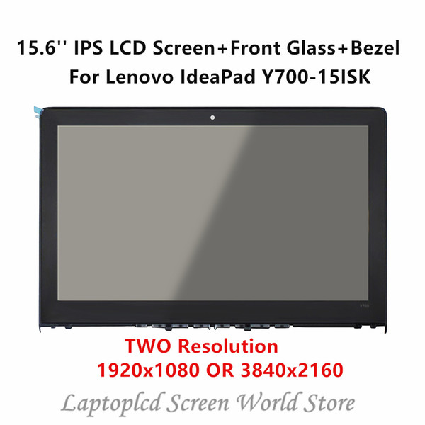 LCDOLED 15.6'' IPS Display LCD Screen+Front Glass+Bezel LP156WF6-SPK1 For Lenovo IdeaPad Y700-15ISK 80NW (No Touch Version)