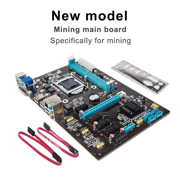 High Quality New PCI Express 16X Mining Main Board Computer Main Board Onboard Network Card 6pcs Graphics Card Slot