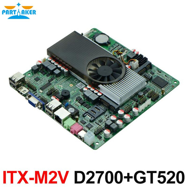 Partaker Slim Mini-ITX Motherboard Atom D2700 with NVIDIA ION3 GT520 for IPC HTPC HDMI VGA Display