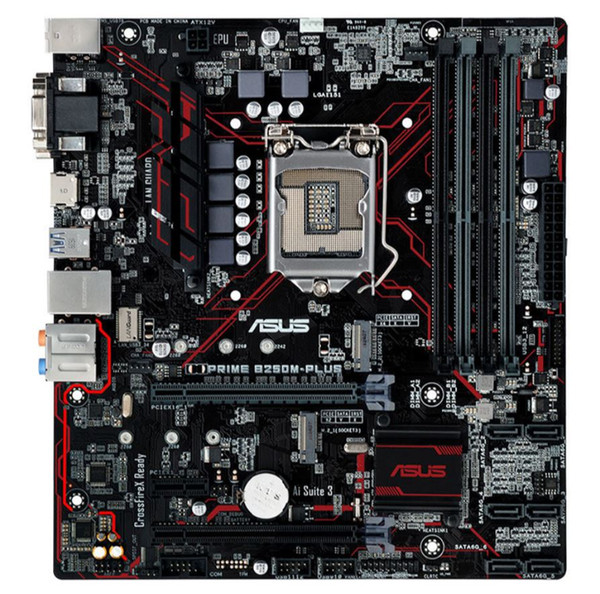 Desktop Motherboard B250 LGA1151 for ASUS PRIME B250M-PLUS DDR4 HDMI DVI VGA M.2 USB 3.1 mATX M.2 Mainboard Support G4560 i5-6100 7500 7700