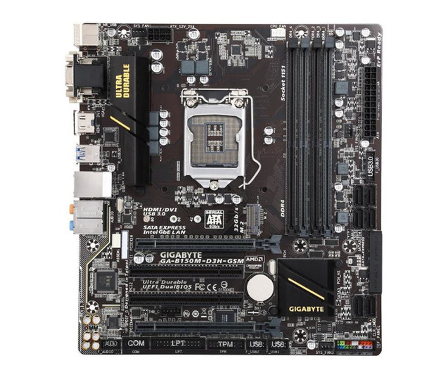 Desktop Motherboard B150 LGA1151 for Gigabyte B150M-D3H Support G4560 i3-6100/6500/7700 i7-6700K DDR4 M.2 mATX Mainboard USB3 DVI VGA HDMI