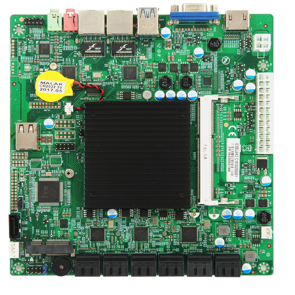 IPFS 4-13 SATA computer motherboard NAS Motherboard Intel J1900 Double network Industrial motherboard mini-atx 17*17