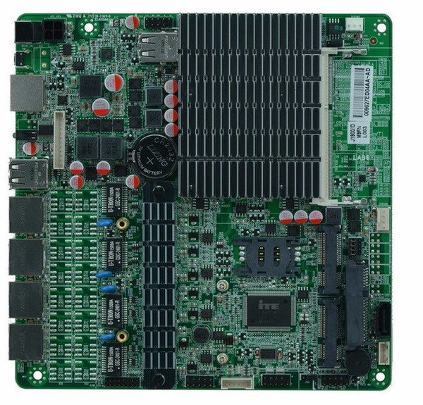 With 4 Intel 82583V Gigabit LAN controllersIntel baytrail J1900 fanless Quad core mini PC/Server motherboard