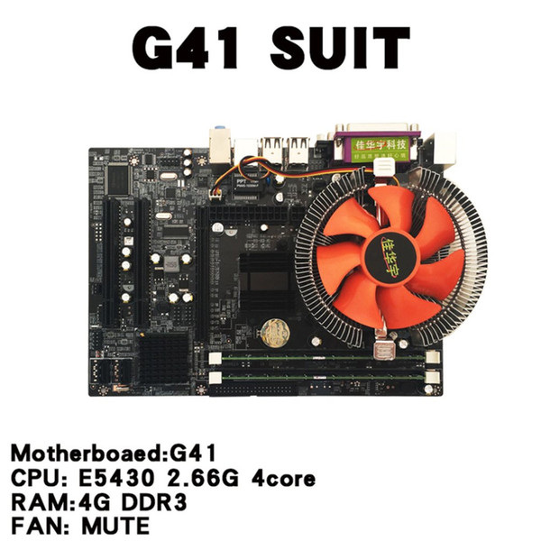 Freeshipping Motherboard CPU Set With Quad Core 2.66G CPU i5 Core + 4G Memory + Fan ATX Desktop Computer Mainboard Assemble Set