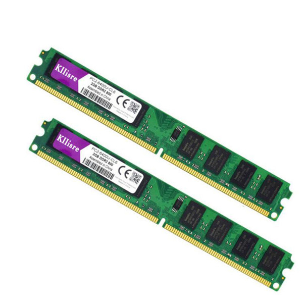 Hot sale 4GB(2pcsX2GB) DDR2 2GB Ram 800Mhz PC2-6400U 240Pin 1.8V CL6 Desktop Memory free shipping