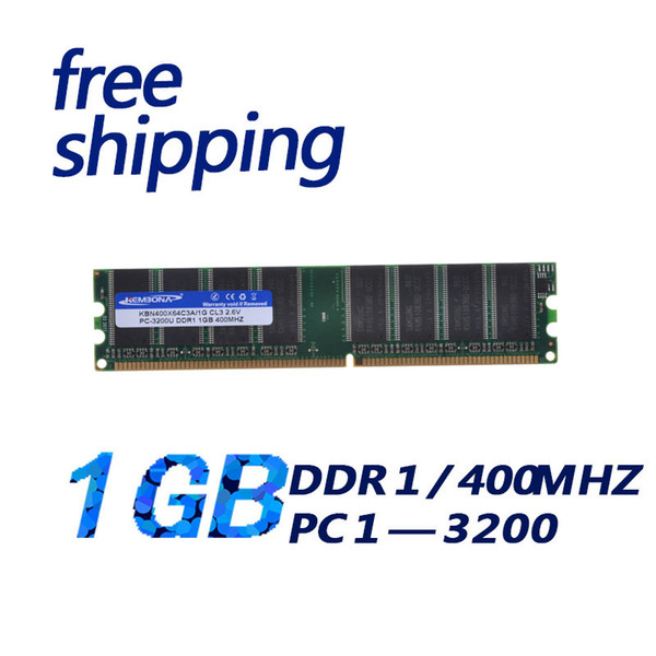 1 1gb KEMBONA free shipping PC 1 1gb PC3200 400MHz DIMM 184PIN DDR1 400 Mhz desktop memoria ram