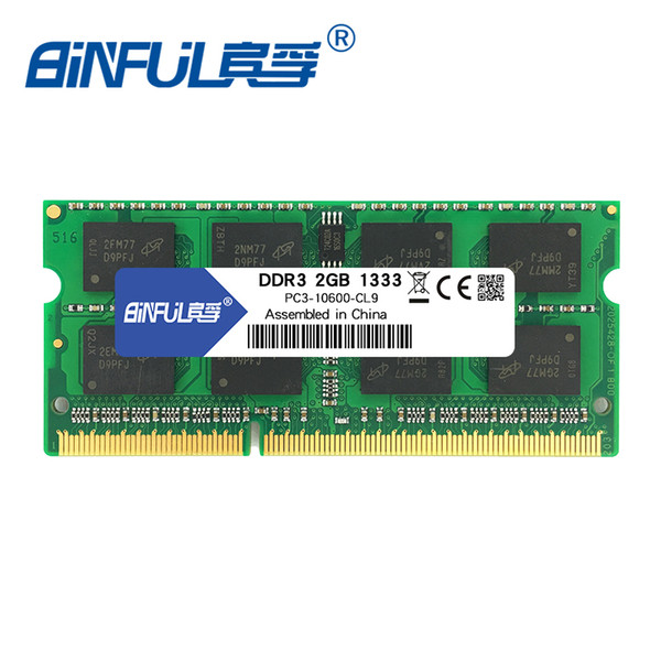 ddr3 2gb Binful Original New Brand ddr3 2GB PC3-10600 1333mhz MEMORY ram 204PIN 1.5V CL9 SODIMM Laptop SDRAM Notebook