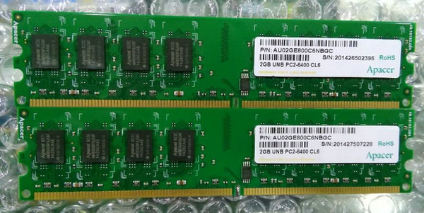 100% Tested Work Perfect for Apacer DDR2 800 2G UNB PC2-6400 CL5