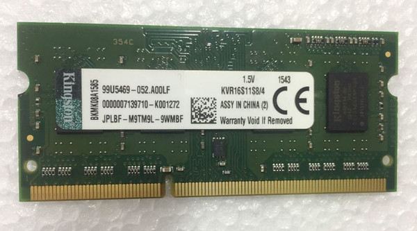 100% Tested Work Perfect for Original DDR3 1600 4G KVR16S11S8/4 1.5V