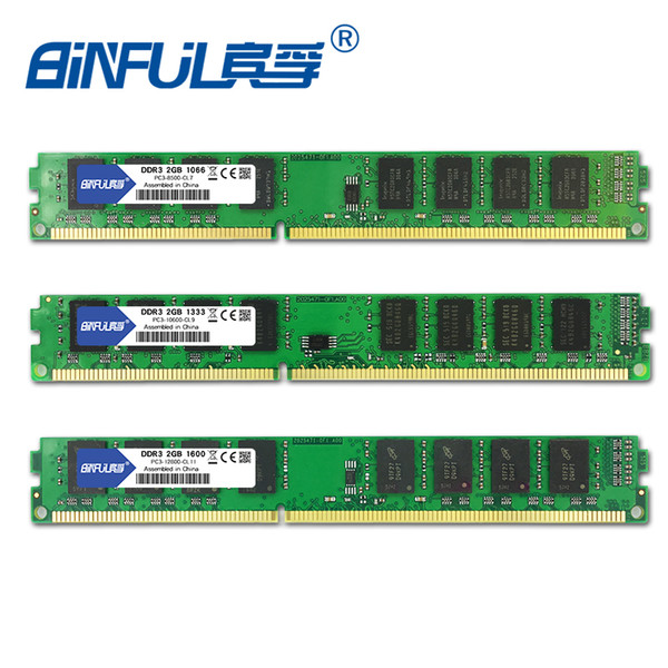 ddr3 2gb 1333 BINFUL DDR3 2GB 1333 1600 1066MHZ 3-10600 PC3-12800 PC3-8500 Desktop RAM Memory 240pin 1.5