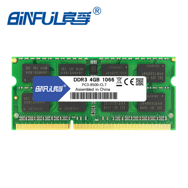 ddr3 2 Binful DDR3 2 4GB 1066MHz PC3-8500 for laptop memoria Ram Notebook Memory sodimm 1.5V
