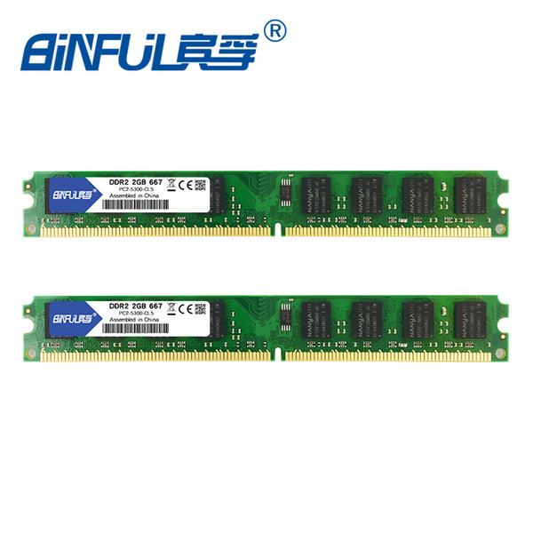 omputer Components RAMs Binful DDR2 667mhz/800mhz 4GB(Kit of 2,2X2GB for Dual Channel) PC2-5300 PC2-6400 Memory ram for Desktop computer...