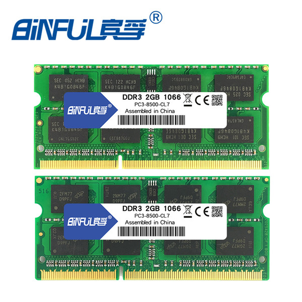 ddr3 2 BINFUL Brand New Sealed DDR3 2 4GB 1066mhz 1333 1600 PC3-12800/8500/10600 Laptop RAM Memory /Lifetime warranty Free Shipping