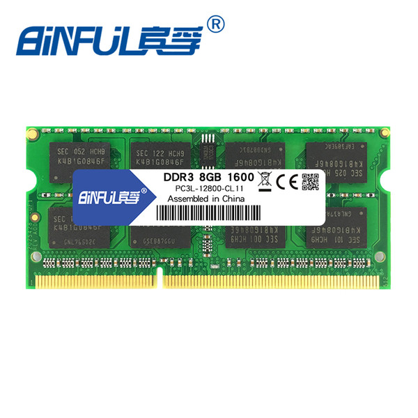ram for laptop Binful Original New Brand DDR3L 8GB 1600MHz PC3-12800 1.35V low voltage CL11 SODIMM 204pin notebook Memory Ram For Laptop