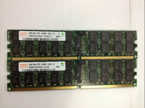 Server memory 8GB (2x 4GB) DDR2 667MHZ PC2-5300P REG 8G RAM FOR DELL R805 SC1435 FOR HP BL785G6 BL585G2 FOR IBM X3850M2 X3950M2