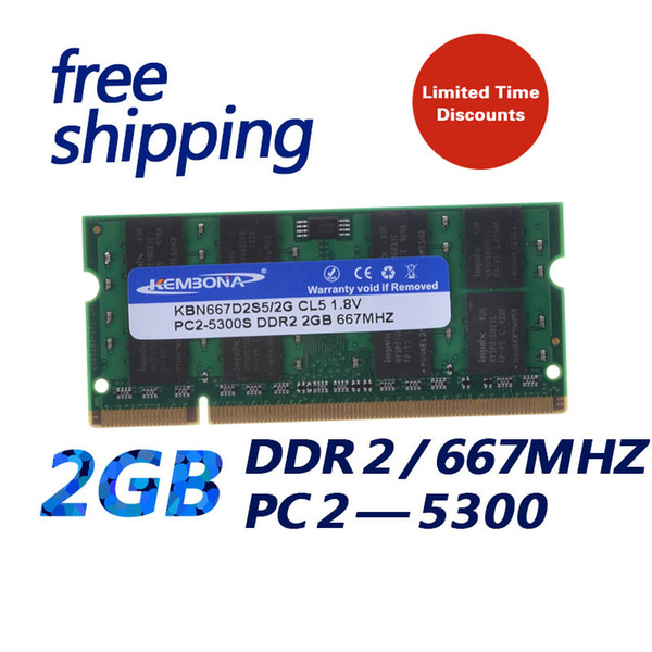 2gb laptop ram KEMBONA in stock DDR2 667 / PC2 5300 DDR2 2GB Laptop RAM Memory / Lifetime warranty / Free Shipping!!!