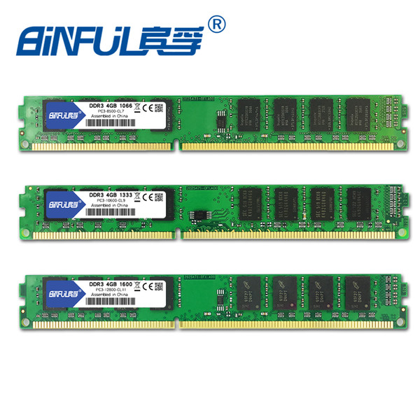 ddr3 4gb 1333 Binful Original New Brand DDR3 4GB 1333 1066mhz 1600mhz 3-8500 PC3-10600 PC3-12800 for Desktop RAM Memory 1.5V