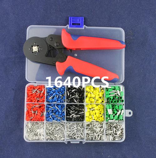 Self-Adjustable Crimping Plier + Crimping Terminals Sets AWG24-10 Wire Cable Tube Terminals Crimping Pliers Multi Hand Tools