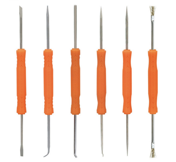 SA-10 6 in 1 Set Brush Scraper Knife Hook Fork Spike Soldering aid tool Solder Assist Disassembly Tools