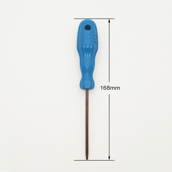 168mm Blue Handle Screwdriver T6 T7 T8 T9 T10 T15 T20 Torx Screwdrivers S2 Steel key Screw Driver 100pcs/lot