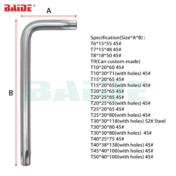 L Shaft T6 T7 T8 T9 T10 T15 T20 T25 T30 T40 T45 T50 Security Torx Screwdriver High torque low cam-out Drop Retail