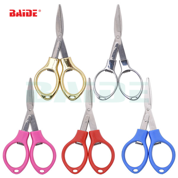 Hot sale Portable Folding Scissors Mini Folding Travel Scissors , steel Scissors for house or DIY 100pcs/lot