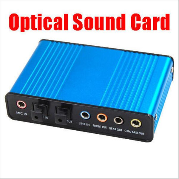 Popular External Optical USB Sound Card 6 Channel 5.1 Audio Sound Card Adapter SPDIF Optical Controller for PC Laptop Computer