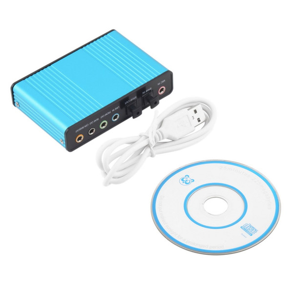 USB 6 Channel 5.1 Audio External Optical Sound Card Adapter For PC Laptop Skype High Quality